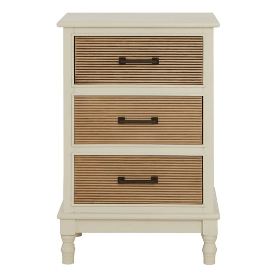 Heritox Wooden Chest Of Drawers In Pearl White