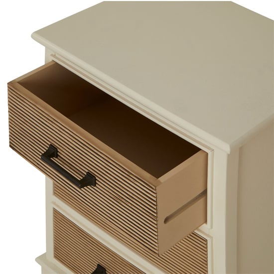 Heritox Wooden Chest Of Drawers In Pearl White