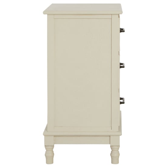Heritox Wooden Chest Of Drawers In Pearl White