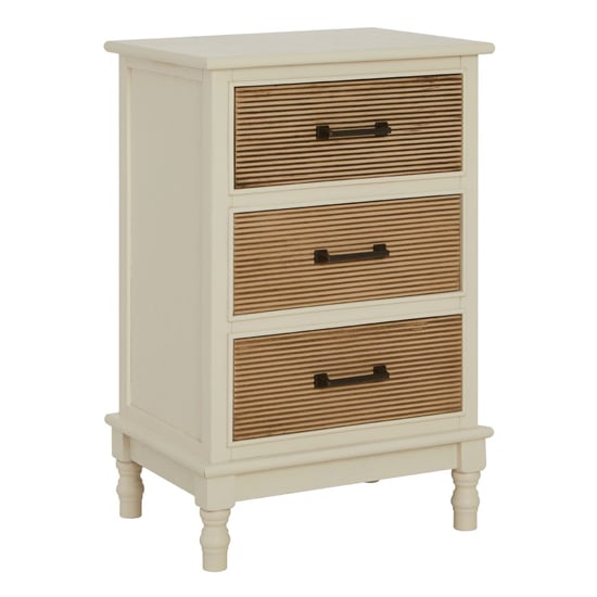 Read more about Heritox wooden chest of drawers in pearl white