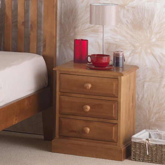 Read more about Herndon wooden bedside cabinet in lacquered