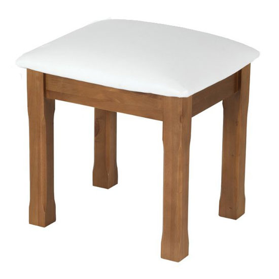 Photo of Herndon wooden dressing table stool in lacquered