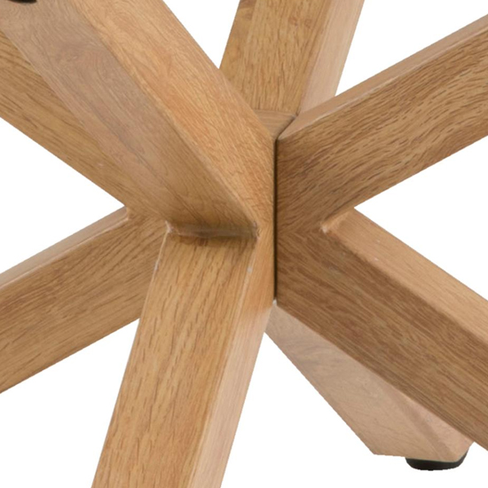 Herriman Round Clear Glass Coffee Table With Oak Legs Furniture in