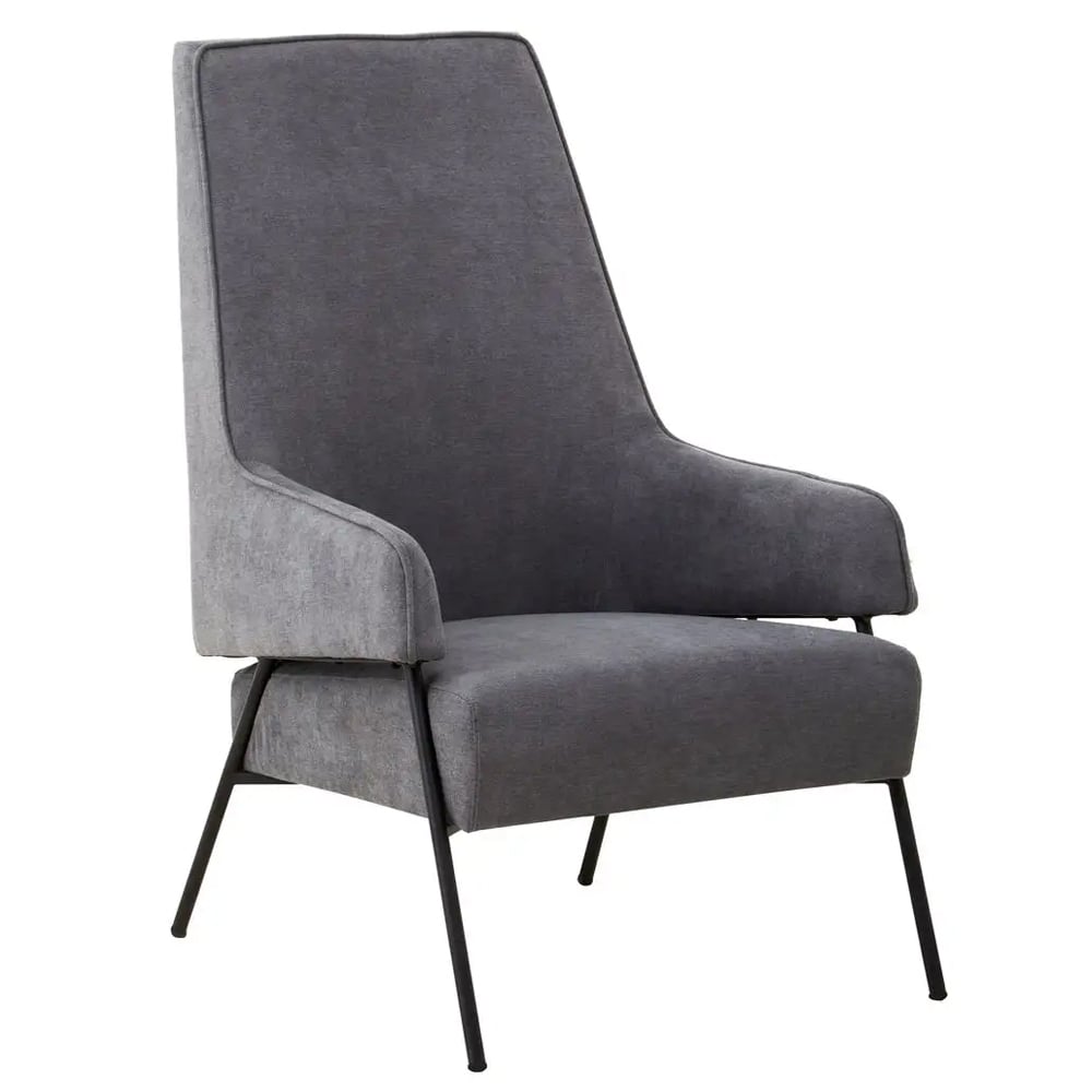 Herriman Velvet Bedroom Chair In Ash