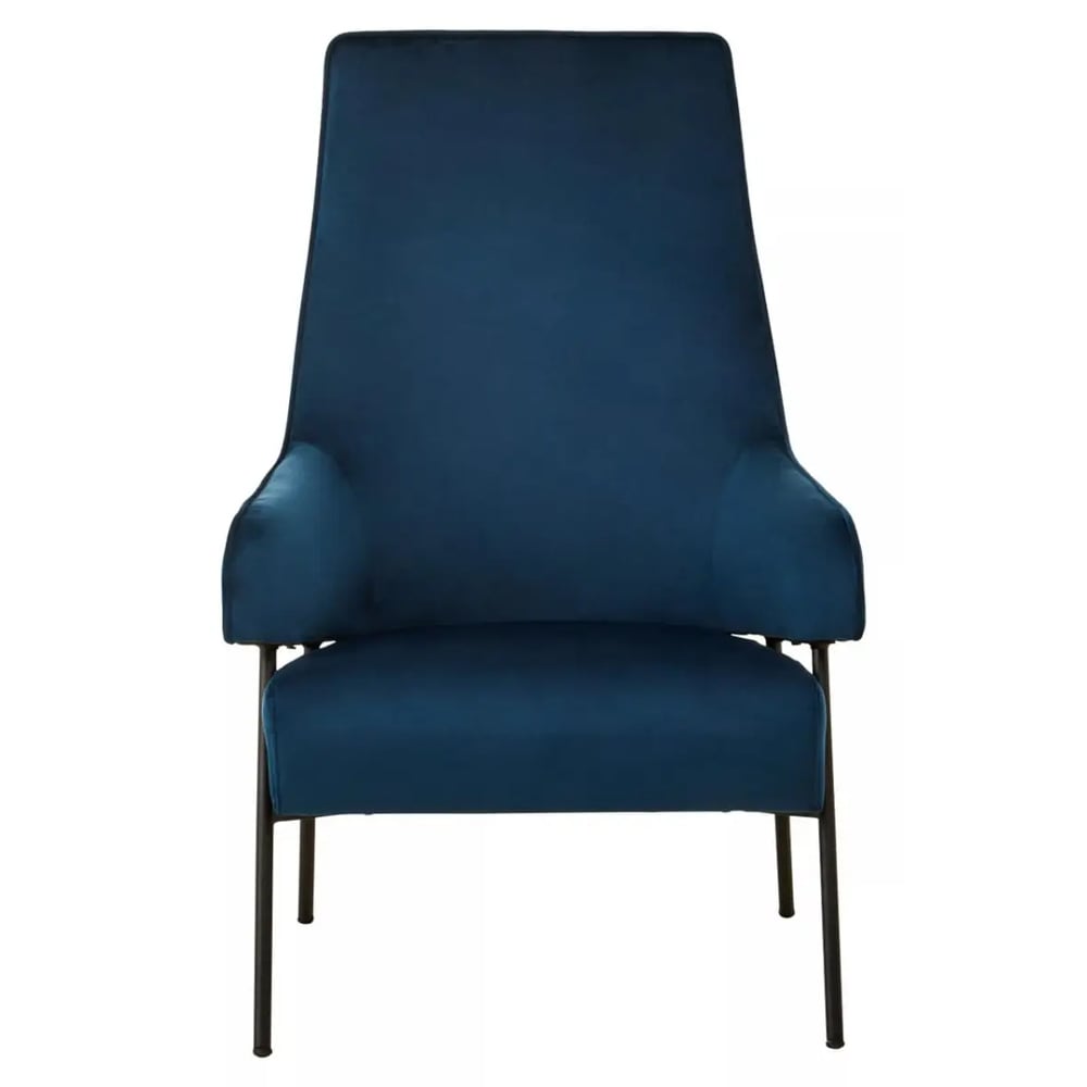 Herriman Velvet Bedroom Chair In Blue