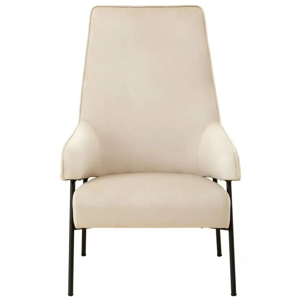 Herriman Velvet Bedroom Chair In Cream