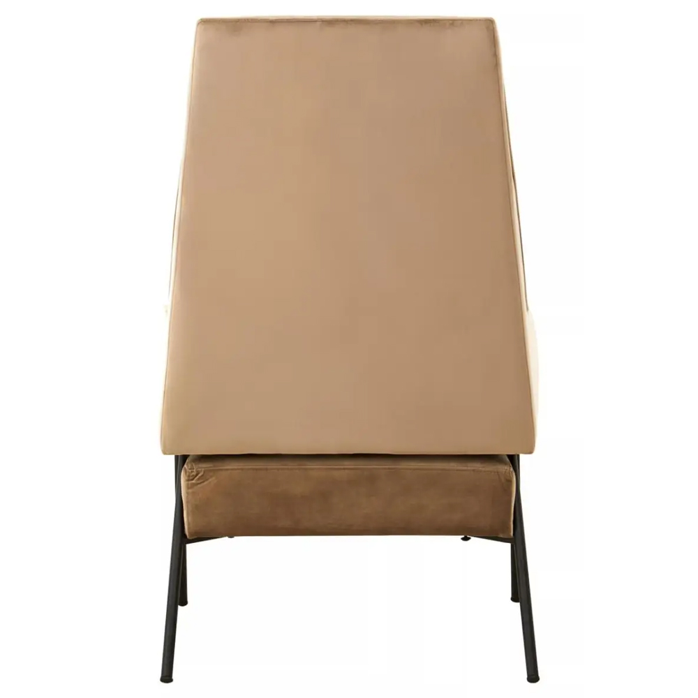 Herriman Velvet Bedroom Chair In Mink
