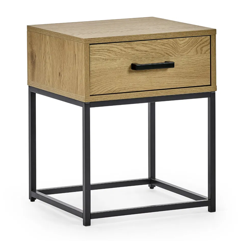 Herriman Wooden Bedside Cabinet With 1 Drawer - Brown