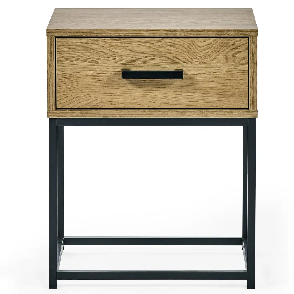 Herriman Wooden Bedside Cabinet With 1 Drawer - Brown
