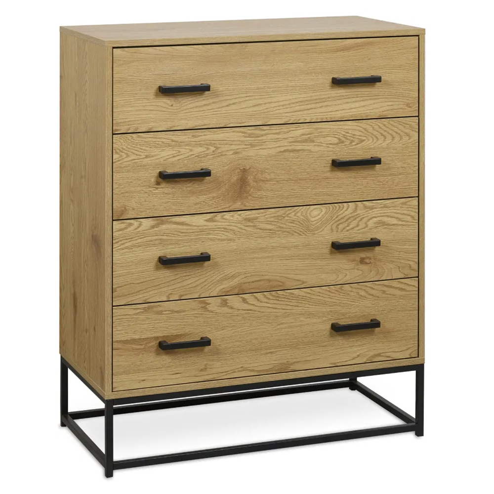 Herriman Wooden Chest Of 4 Drawers - Brown