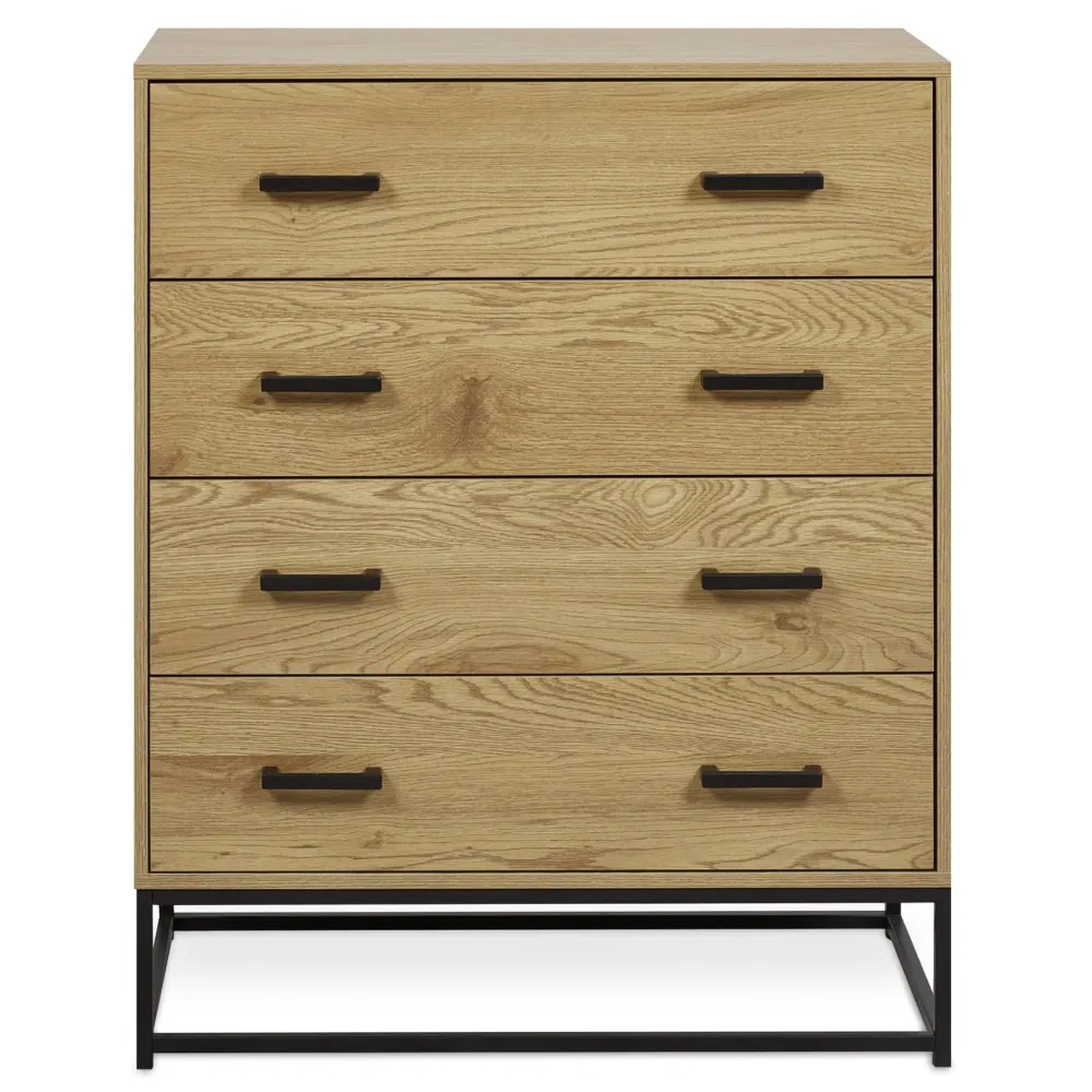Herriman Wooden Chest Of 4 Drawers - Brown