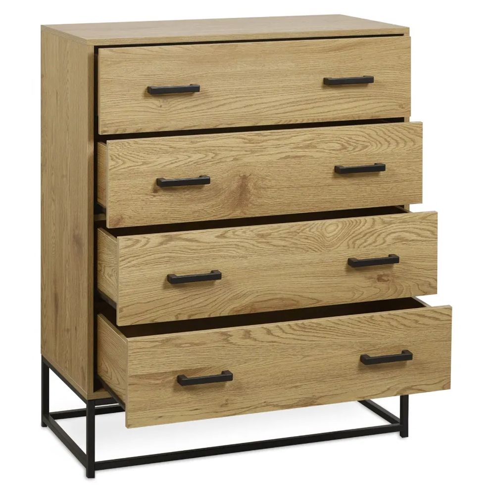 Herriman Wooden Chest Of 4 Drawers - Brown