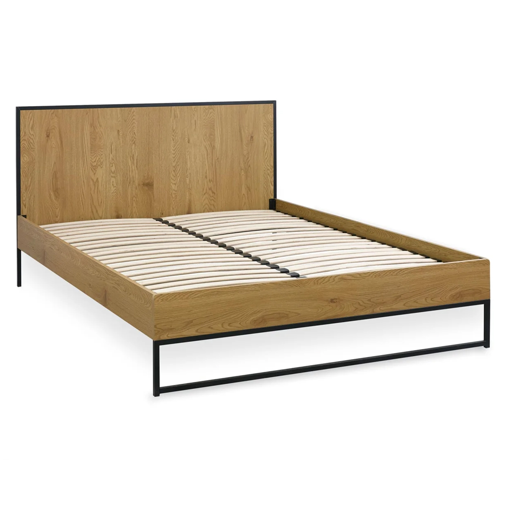 Herriman Wooden Double Bed - Light Oak