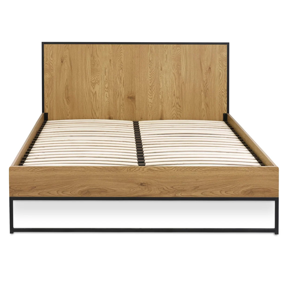Herriman Wooden King Size Bed - Light Oak