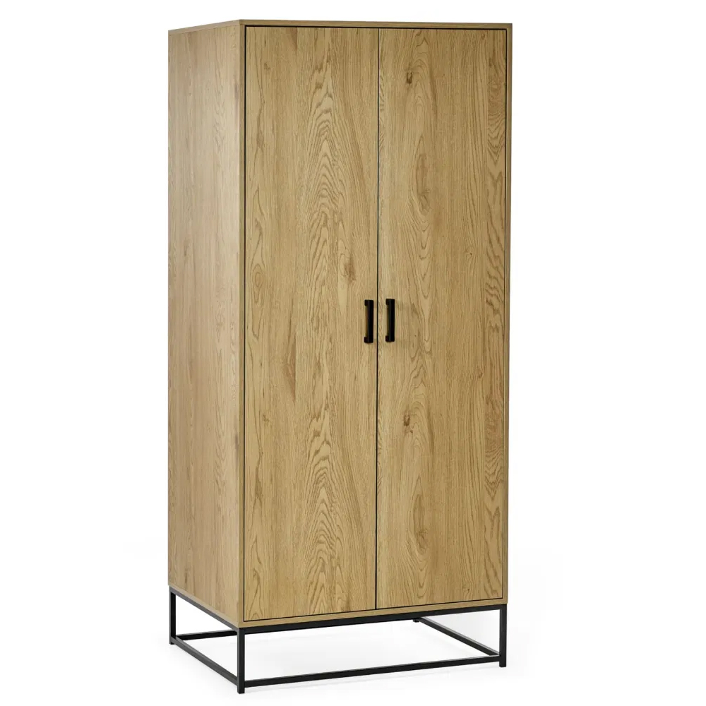 Herriman Wooden Wardrobe With 2 Doors - Brown