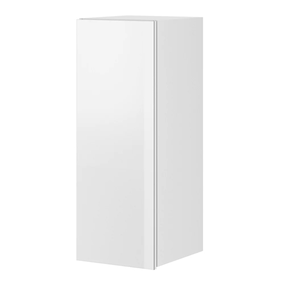 Herrin Storage Cabinet Wall 1 Door In White Glass Fronts