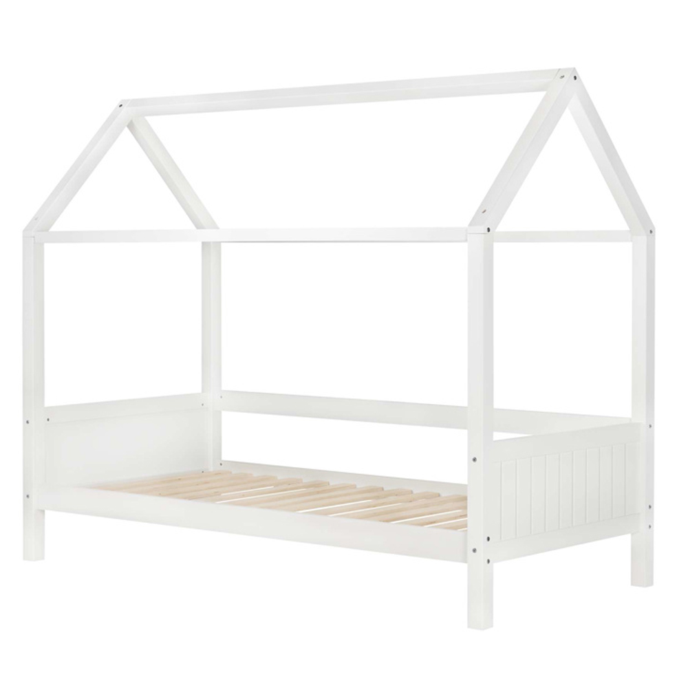 Herrin Wooden Single Bed In White