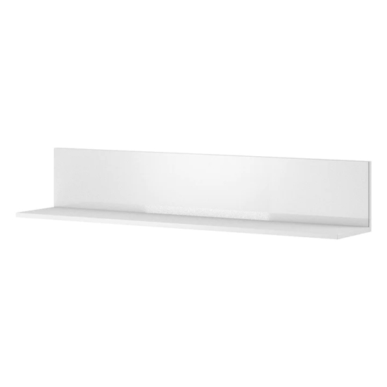 Herrin Wooden Wall Hung Shelf In White Glass Furniture in Fashion