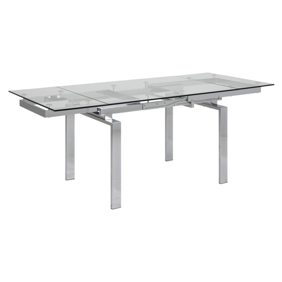 Hershey Extending 120cm Glass Dining Table With Chrome Legs_2