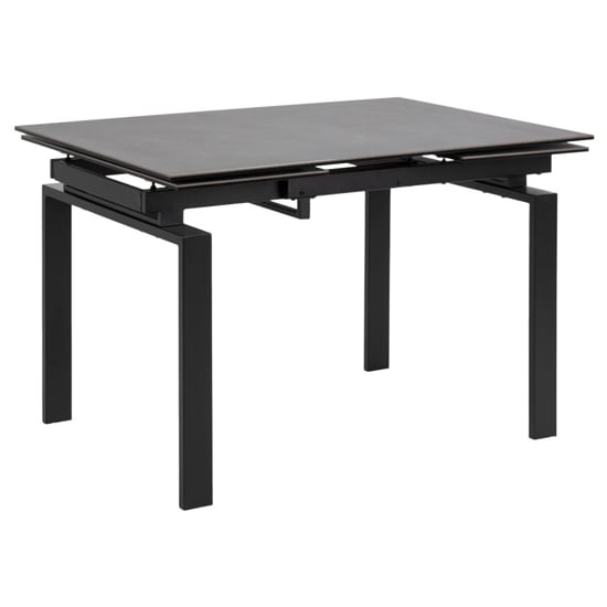 Photo of Hershey ceramic extending dining table small in black fairbanks