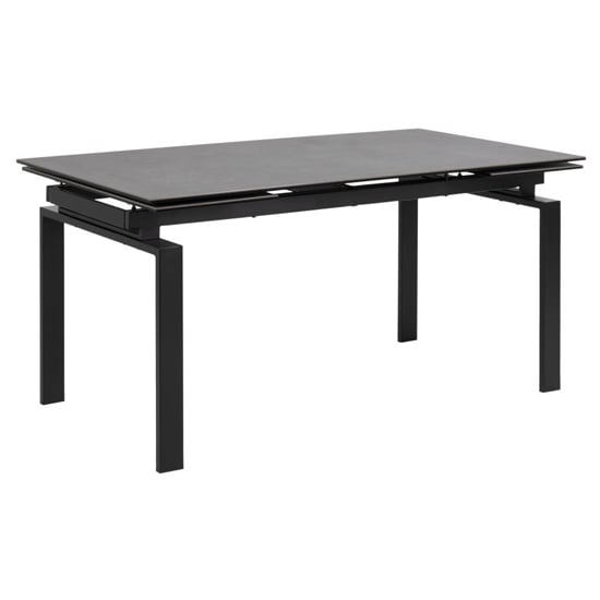 Hershey Extending 160cm Marble Dining Table In Fairbanks Black ...