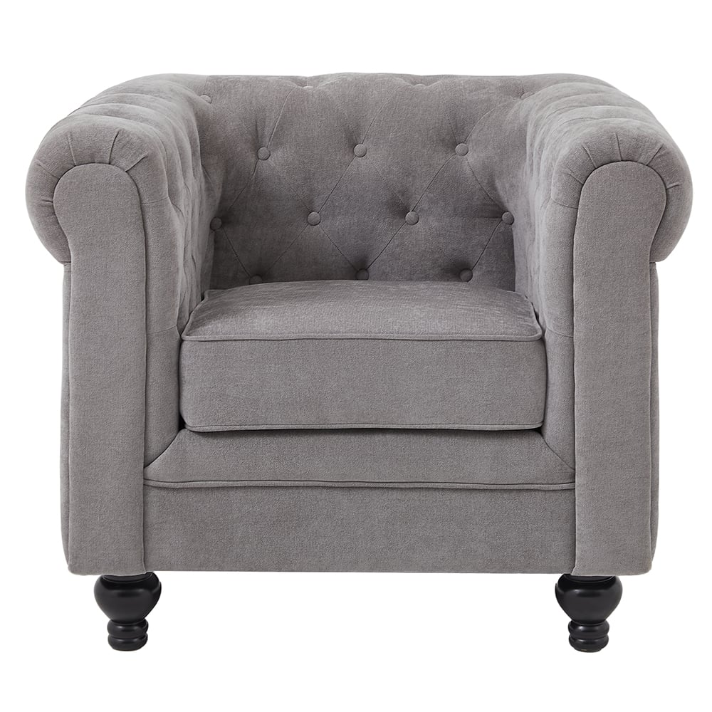 Hertford Fabric 1 Seater Sofa In Grey