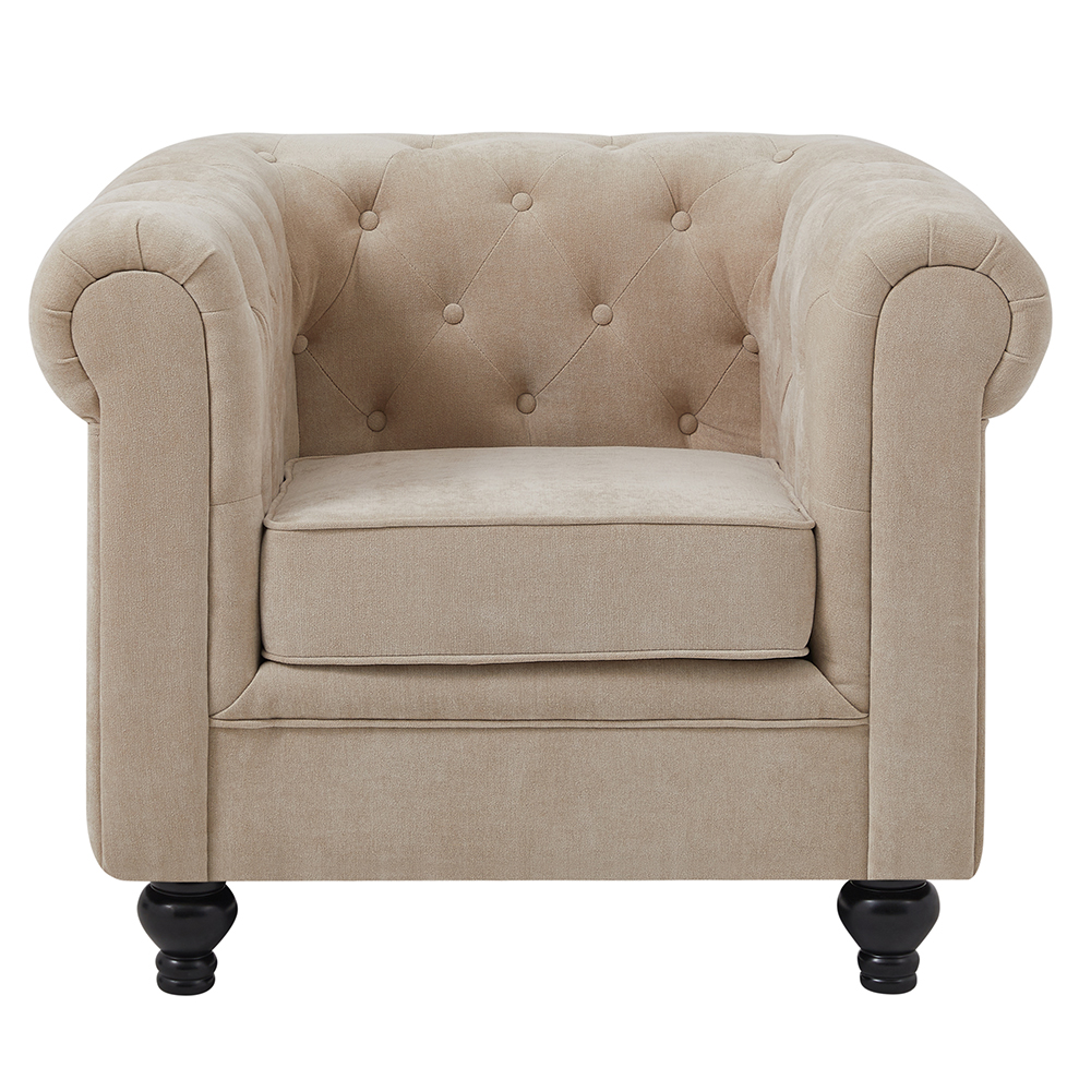 Hertford Fabric 1 Seater Sofa In Stone