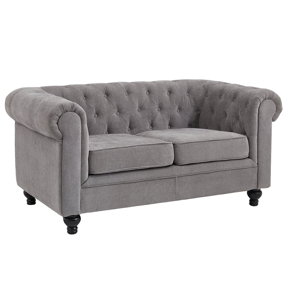 Hertford Fabric 2 Seater Sofa In Grey