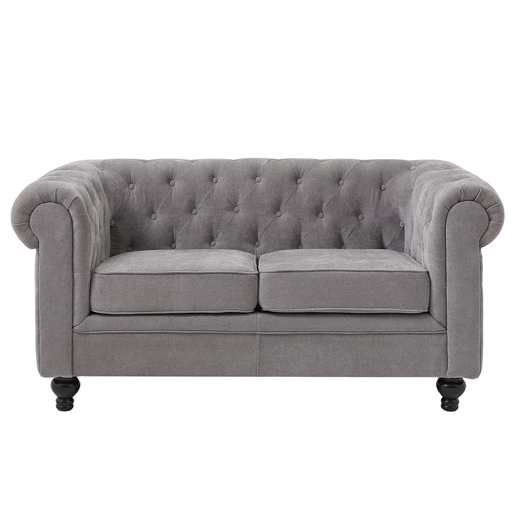 Hertford Fabric 2 Seater Sofa In Grey