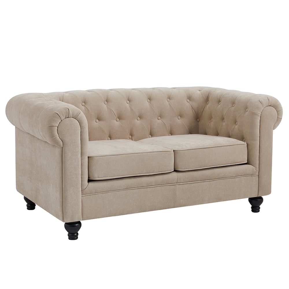 Hertford Fabric 2 Seater Sofa In Stone