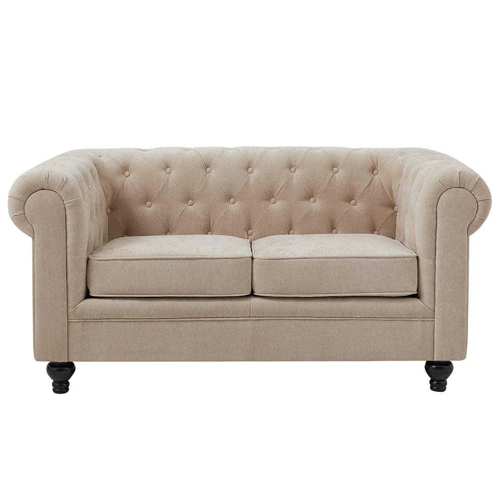 Hertford Fabric 2 Seater Sofa In Stone