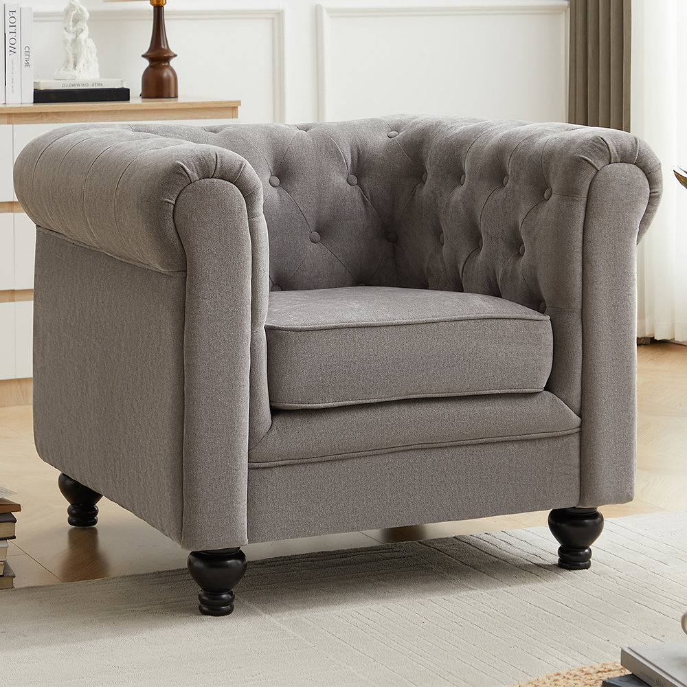 Hertford Fabric 3+2+1 Seater Sofa Set In Grey