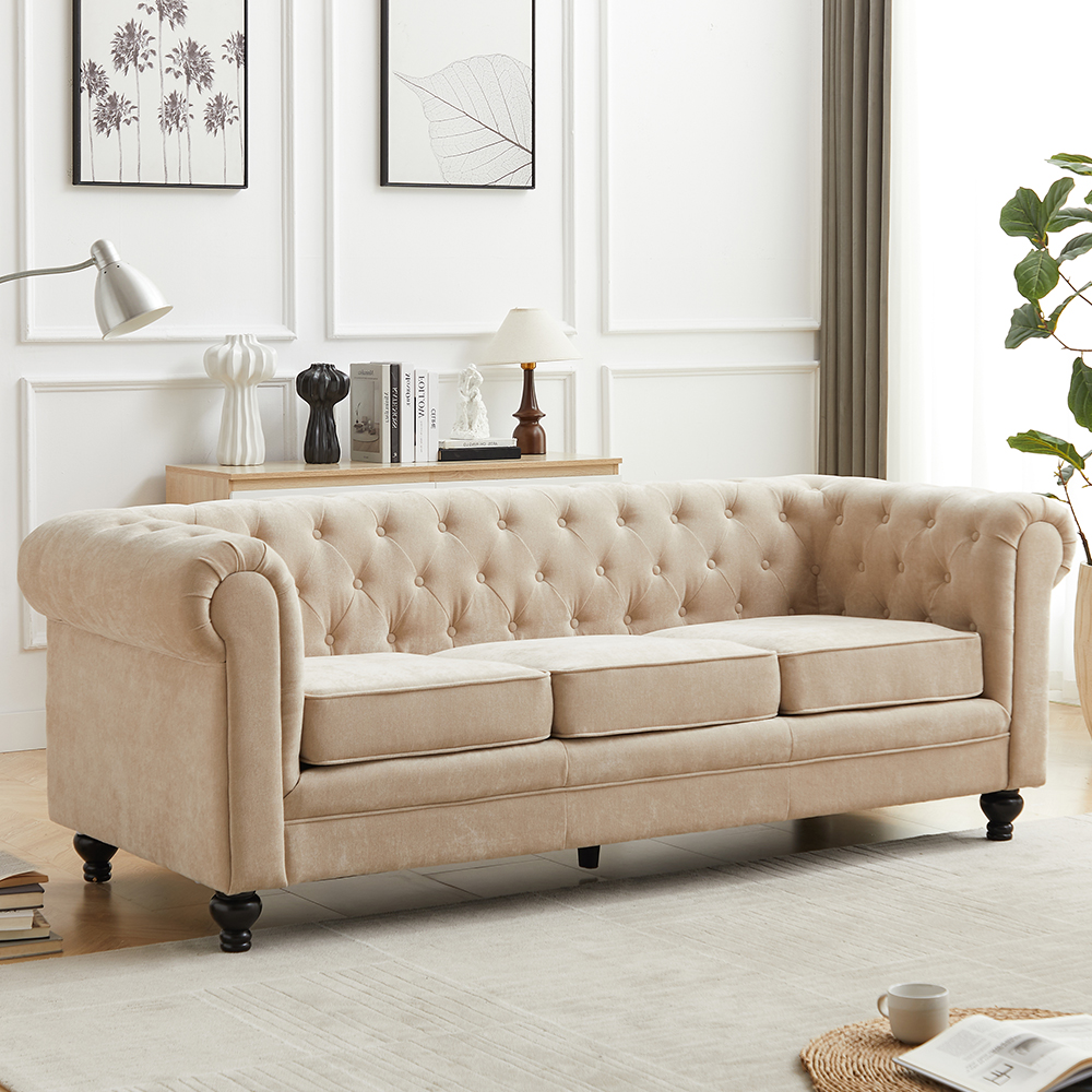 Hertford Fabric 3+2 Seater Sofa Set In Stone