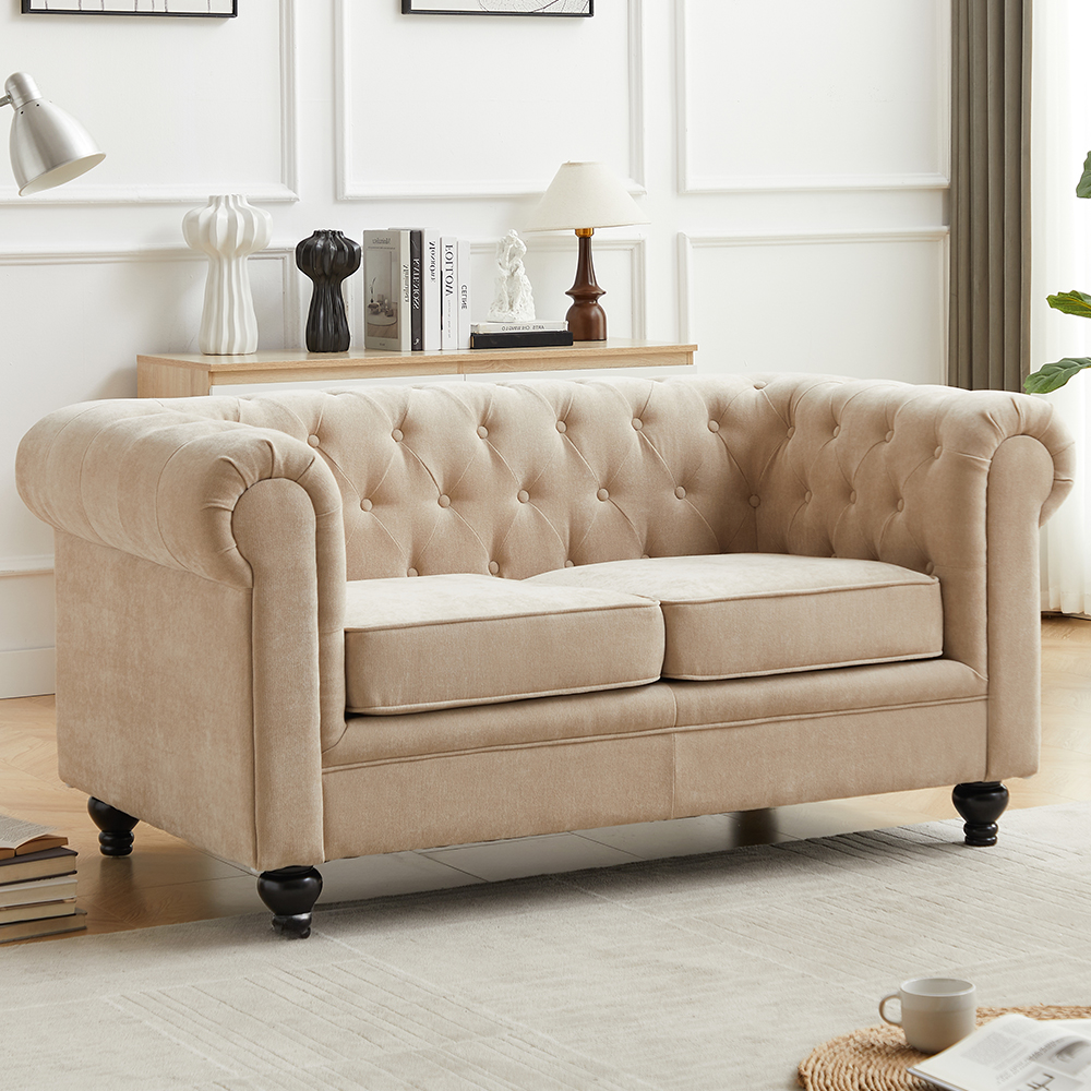 Hertford Fabric 3+2 Seater Sofa Set In Stone