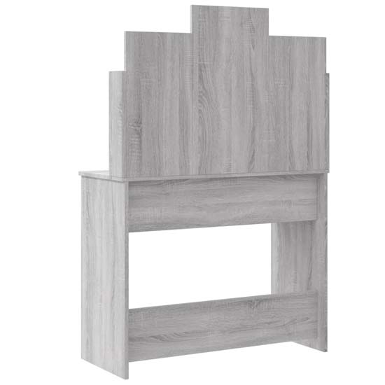 Hervey Wooden Dressing Table In Grey Sonoma Oak With LED