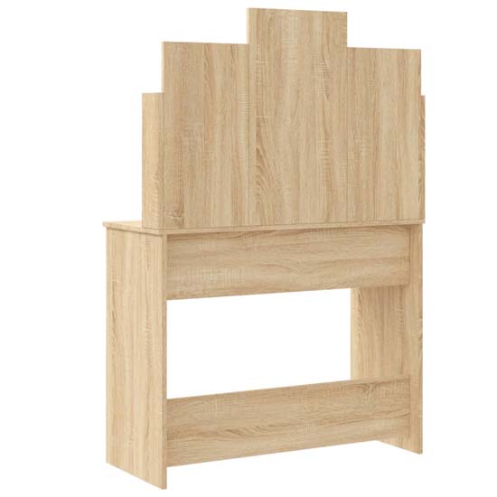 Hervey Wooden Dressing Table In Sonoma Oak With LED
