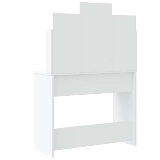 Hervey Wooden Dressing Table In White With LED