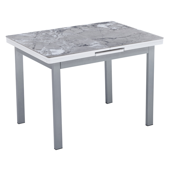 Hervey Extending Sintered Stone Dining Table 130cm In Grey