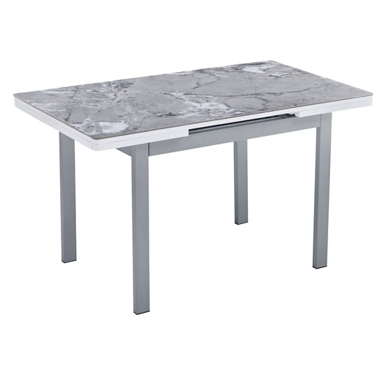 Read more about Hervey extending sintered stone dining table 130cm in grey