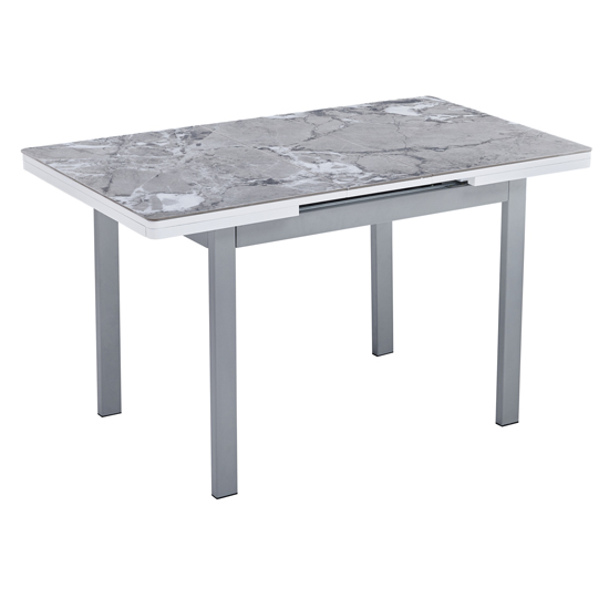 Read more about Hervey extending sintered stone dining table 150cm in grey