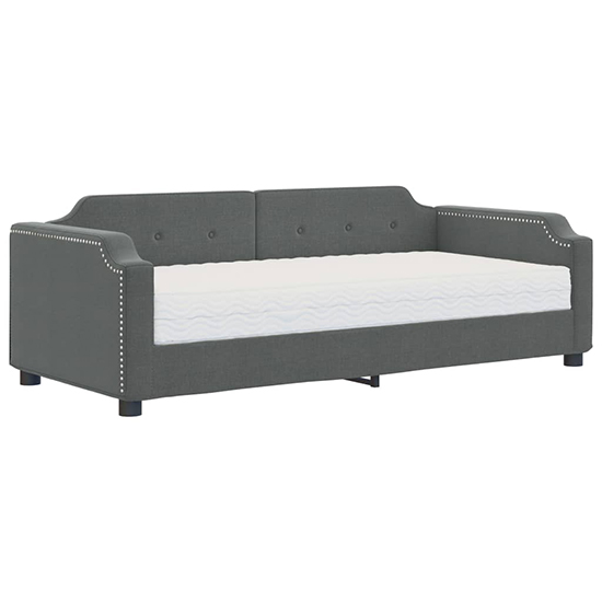 Hervey Fabric Daybed In Dark Grey