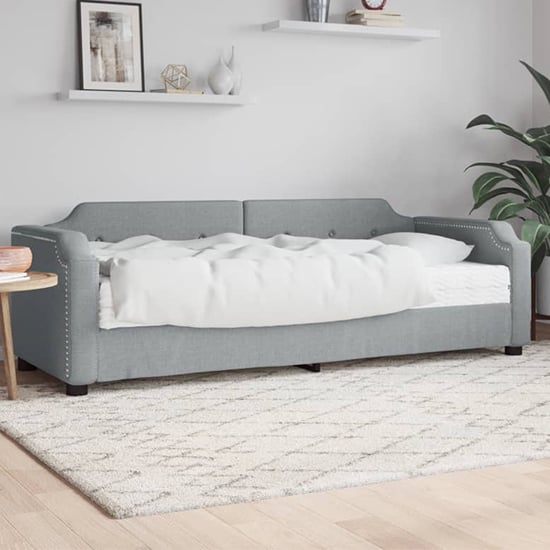 Hervey Fabric Daybed In Light Grey