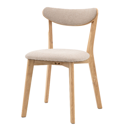 Hervey Natural Wooden Dining Chairs In Pair