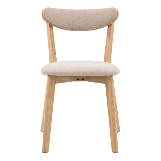 Hervey Natural Wooden Dining Chairs In Pair