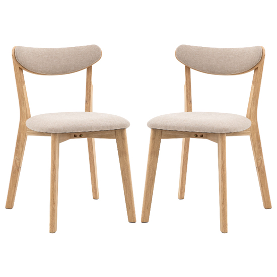 Product photograph of Hervey Natural Wooden Dining Chairs In Pair from Furniture in Fashion