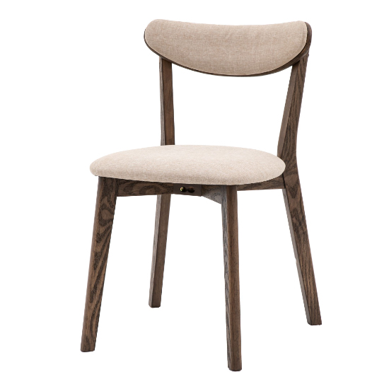 Hervey Smoked Oak Wooden Dining Chairs In Pair
