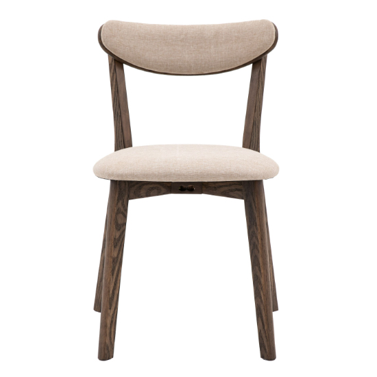 Hervey Smoked Oak Wooden Dining Chairs In Pair