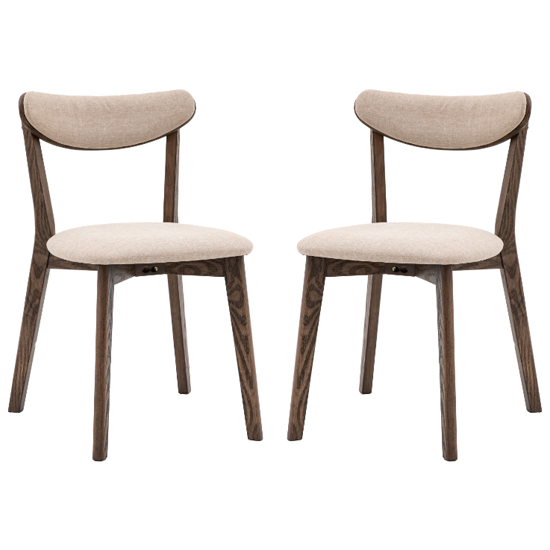 Hervey Smoked Oak Wooden Dining Chairs In Pair Furniture in Fashion