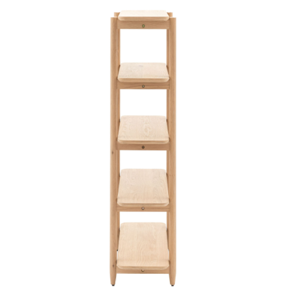 Hervey Tall Wooden Bookcase With 4 Shelves In Natural