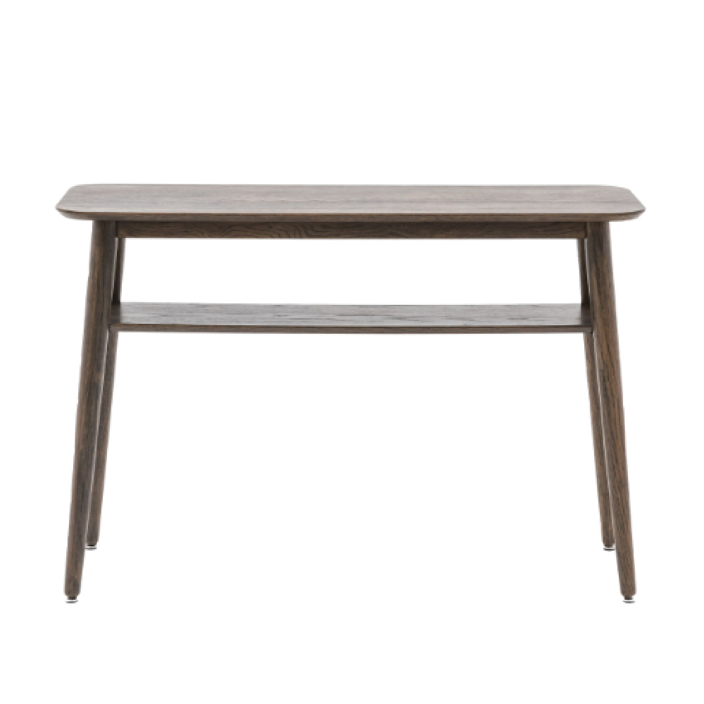 Hervey Wooden Console Table In Smoked